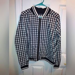 Merona gingham bomber jacket XXL